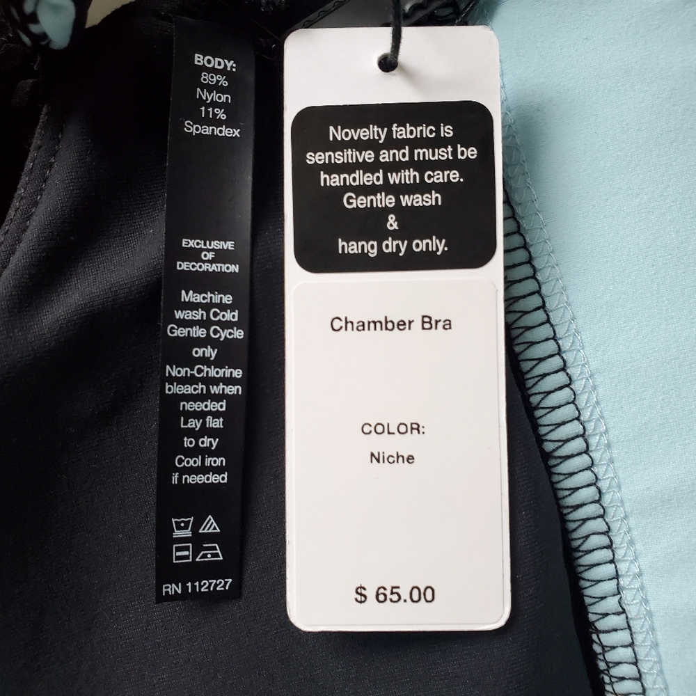 New Lukka Lux Chamber Sports Asymmetrical Niche Mid Impact Sports Bra NWT Small - Picture 15 of 15